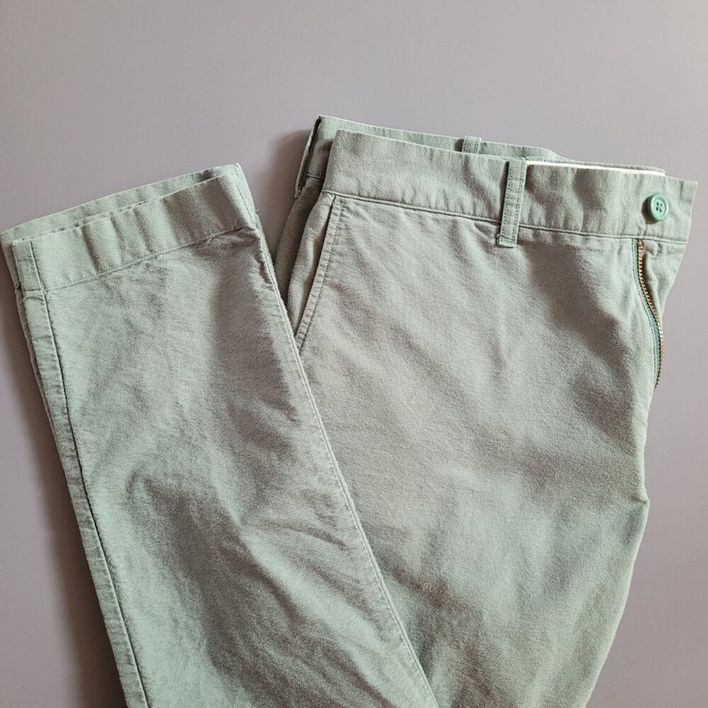 J.Crew Men's THE DREGGS Slim Fit 100% Cotton Pant Size 33x30 Olive/Green